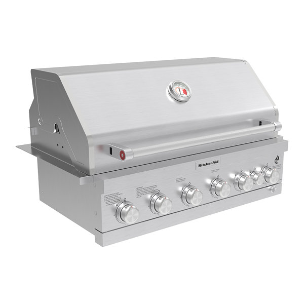 KitchenAid 6 Burner built in Gass Grill with Cover & Reviews Wayfair